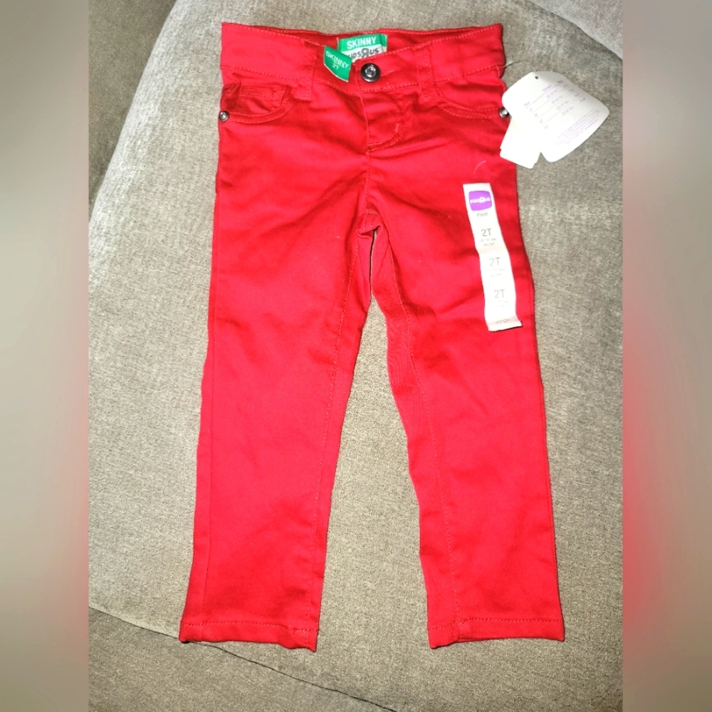 BNWT skinny pants 2t red